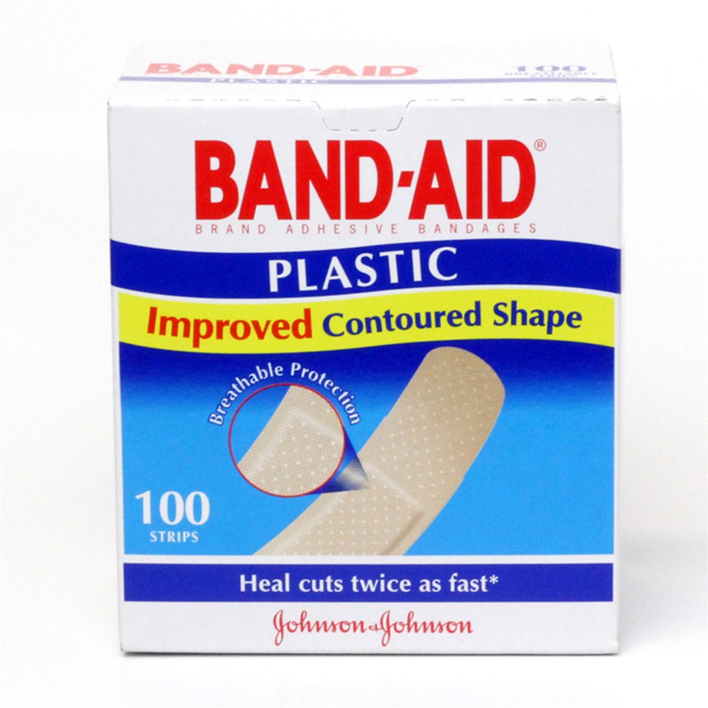 Bandaid Plastic Strips 100 17149-5 37206127 - SSS Australia - SSS Australia  Medical Supplies, Equipment & Consumables