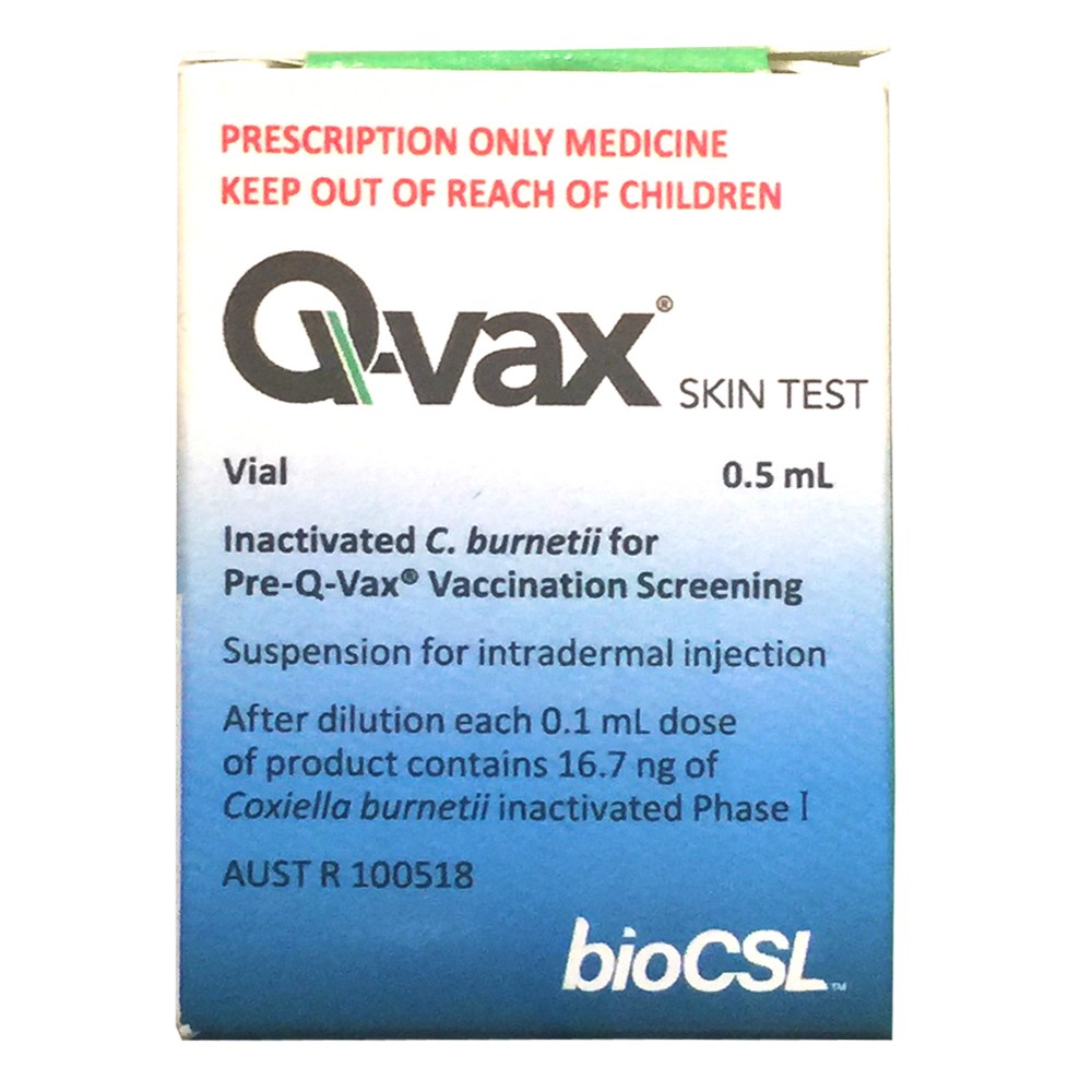 Vaccine Q Fever Vax Skin Test Vial RD - SSS Australia - SSS Australia  Medical Supplies, Equipment & Consumables