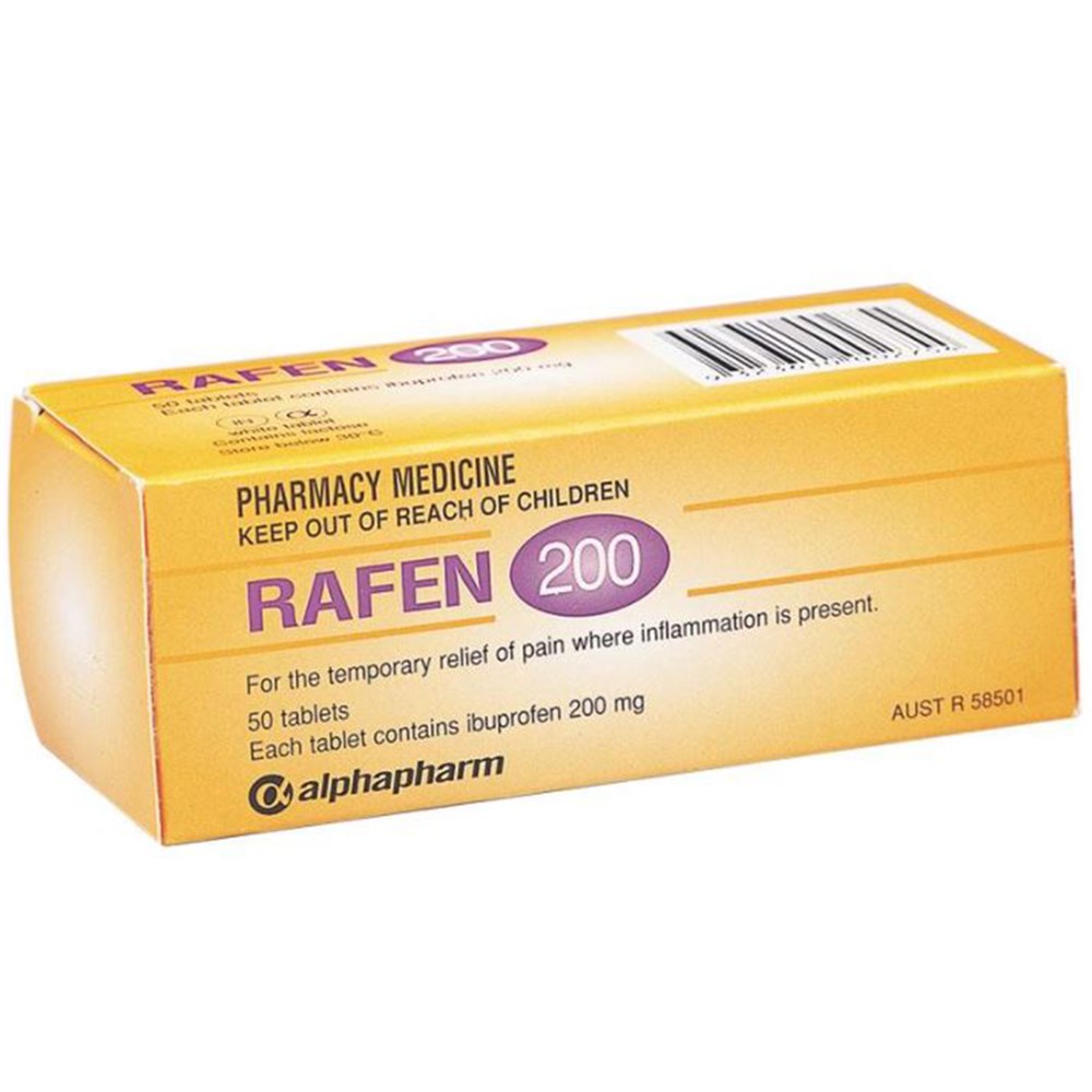 Rafen Ibuprofen 200mg 50 Tablets RD - SSS Australia - SSS Australia Medical  Supplies, Equipment & Consumables