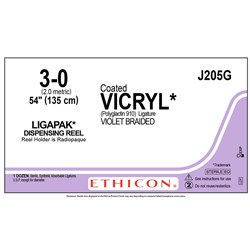 Sutures Vicryl Plus Ethicon 3/0 135cm No Needle Ligapak Violet