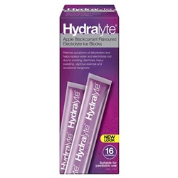 Hydralyte Electrolyte Freezer Pops Apple/Bl Curr 16 x 62.5ml