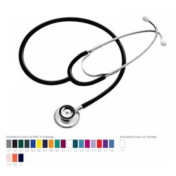 Stethoscope Dual Head Complete Aqua Blue Tube Spirit