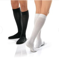 Jobst ActiveWear Socks Knee Medium White 20-30 mmHg Pack/1