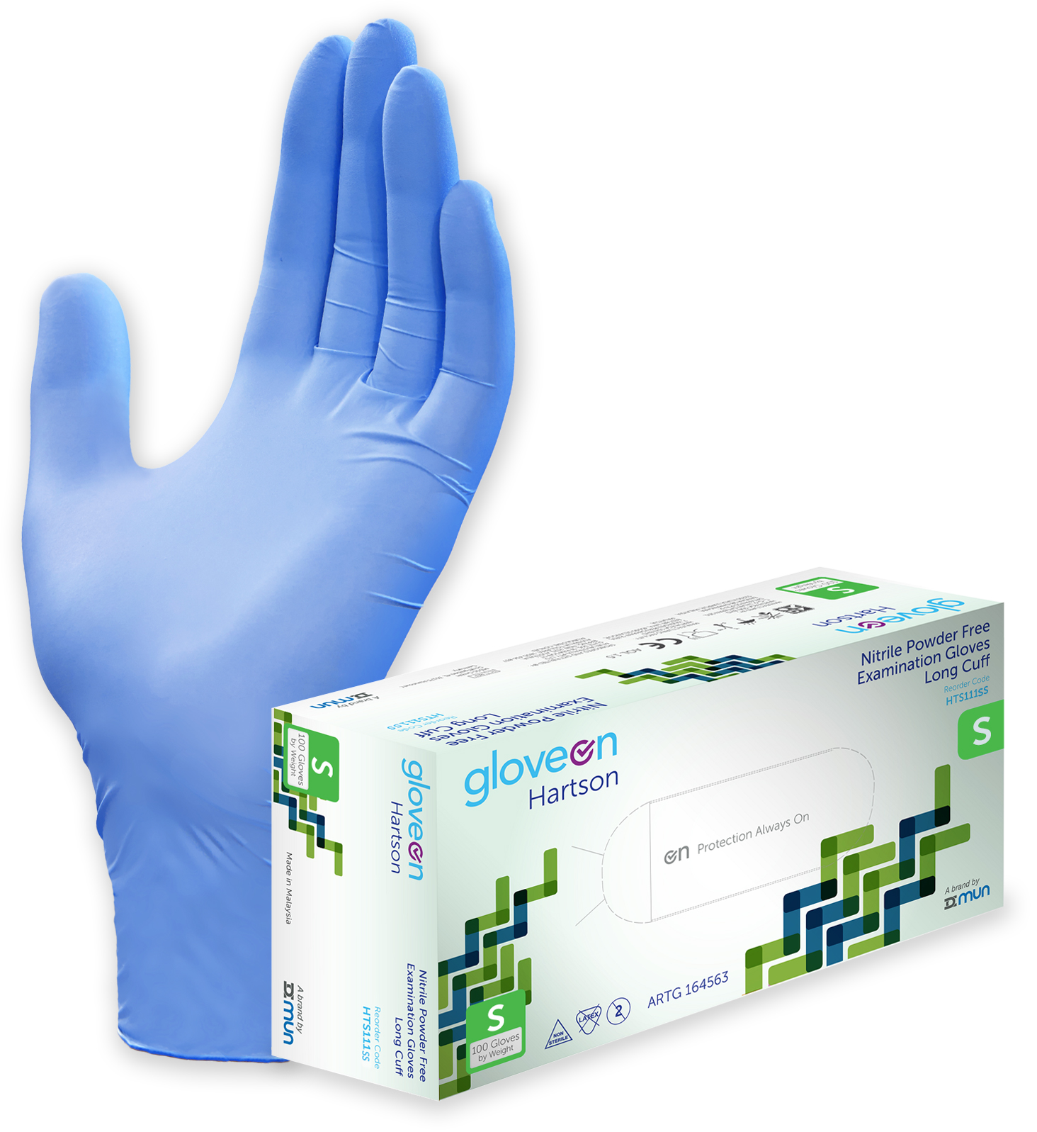 Hartson Long Cuff Nitrile Powder Free Glove Small - SSS Australia - SSS ...