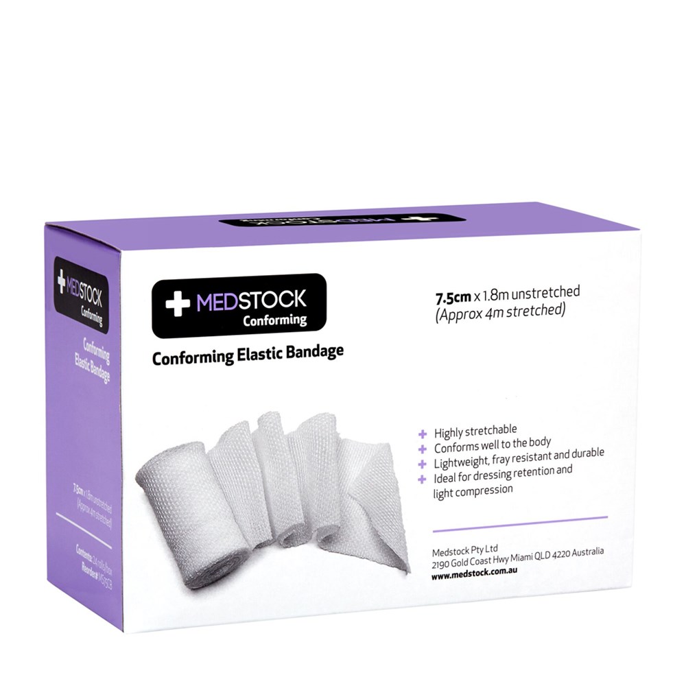 Medstock Conforming Elastic Bandage 7.5cm x 1.8m MS75CB - SSS Australia ...