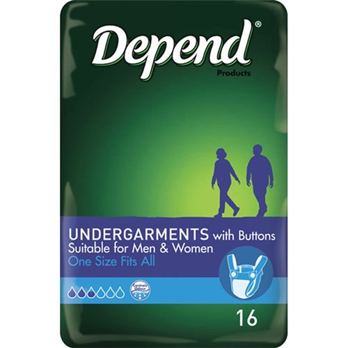 Depend Undergarment 4 Packs of 16 4865