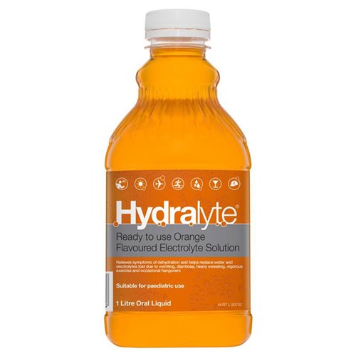 Hydralyte Electrolyte Solution Orange 1 Lt